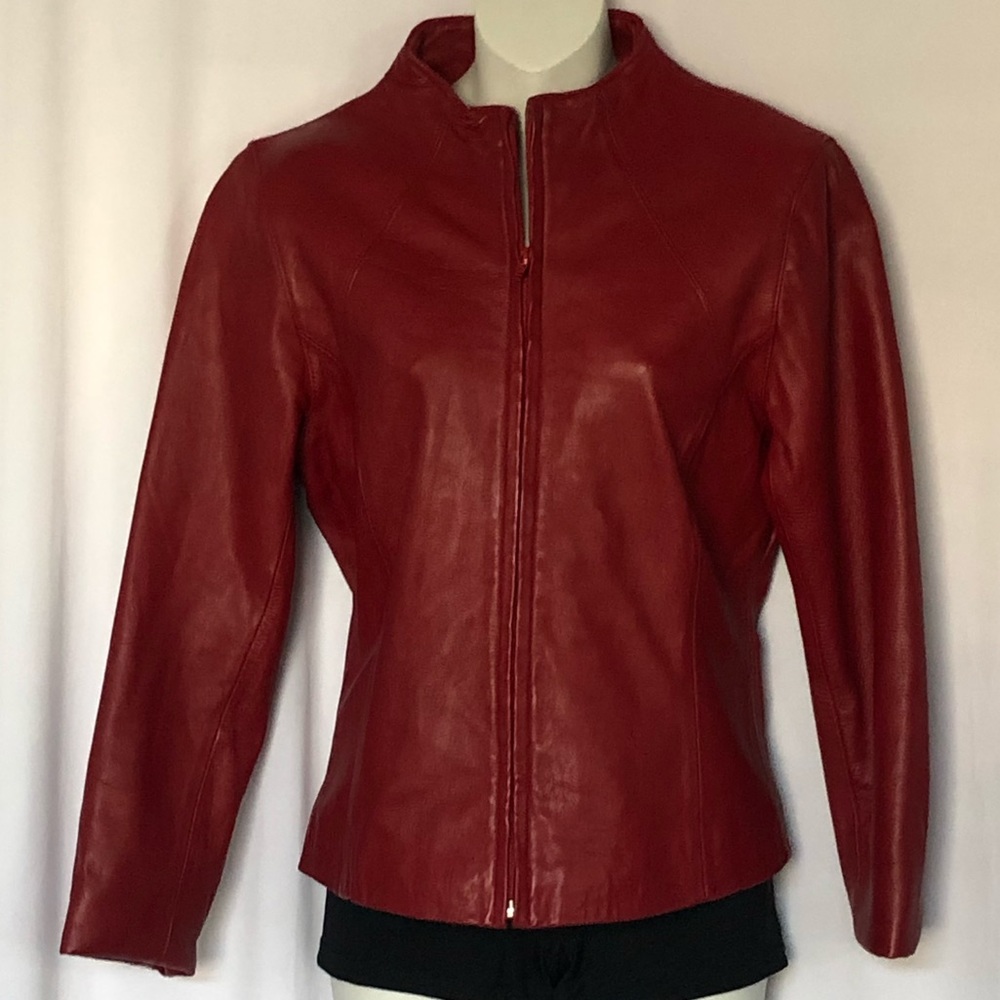 Genuine Red Leather Jacket